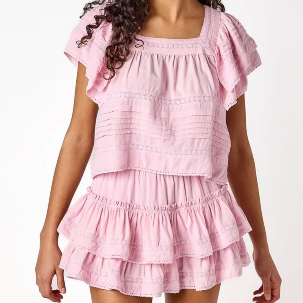 Cake for dinner Women's Pink Tiered Ruffle Set